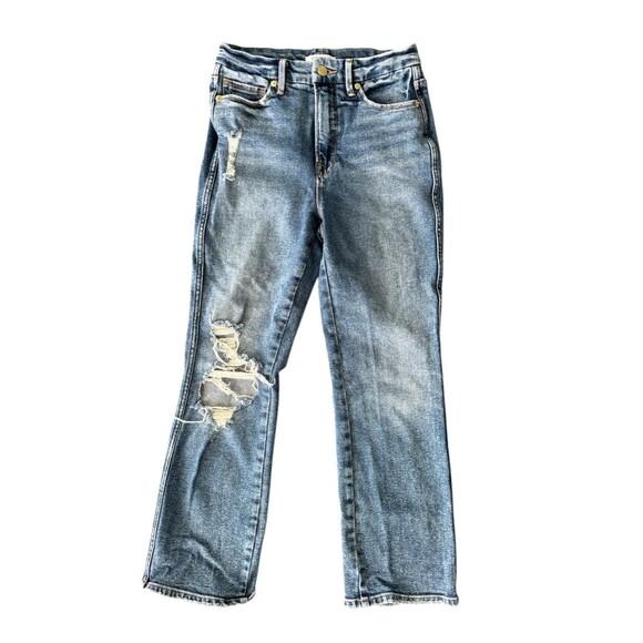 Good American GOOD CURVE STRAIGHT JEANS GCS127T Blue312 Size 4/27 - Picture 5 of 11